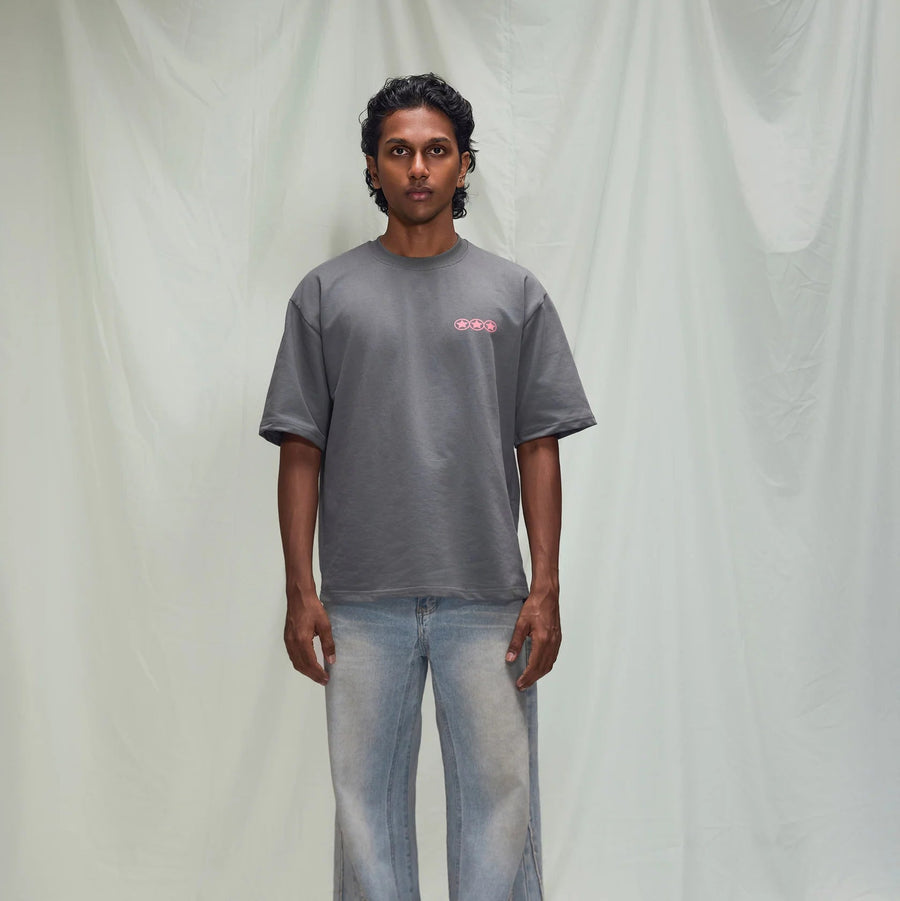 LIES IN POWER T-SHIRT IN GREY
