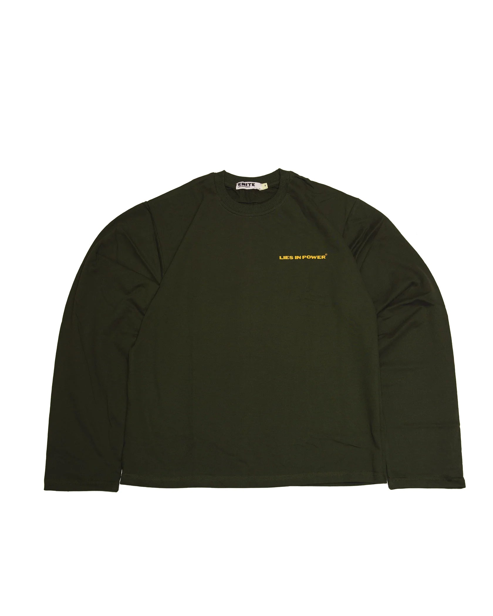 FULL SLEEVE T-SHIRT IN OLIVE GREEN