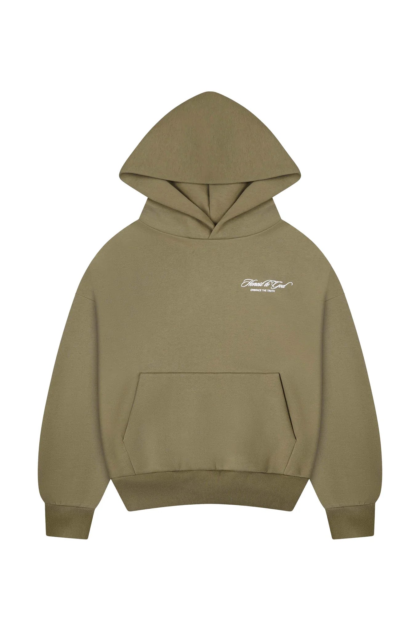 DARK TAN BOX FIT HOODIE
