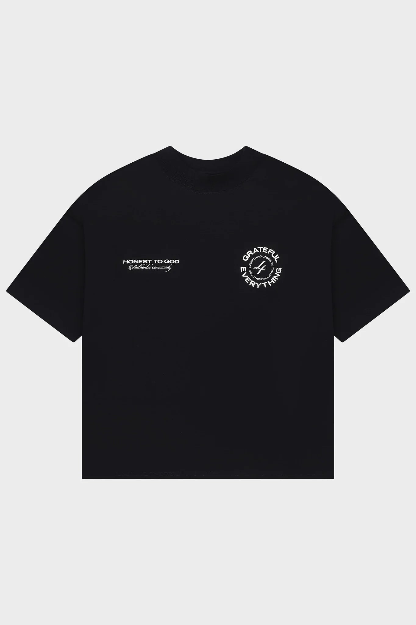 GRATEFUL BOX FIT TEE - BLACK