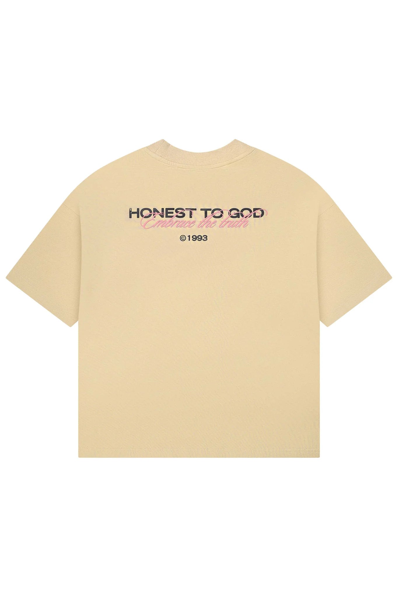 1993 EMBRACE BOX FIT TEE - BEIGE