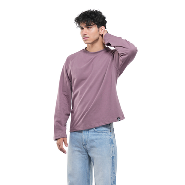 RAGLAN CROPPED TEE - DUSTY MUAVE