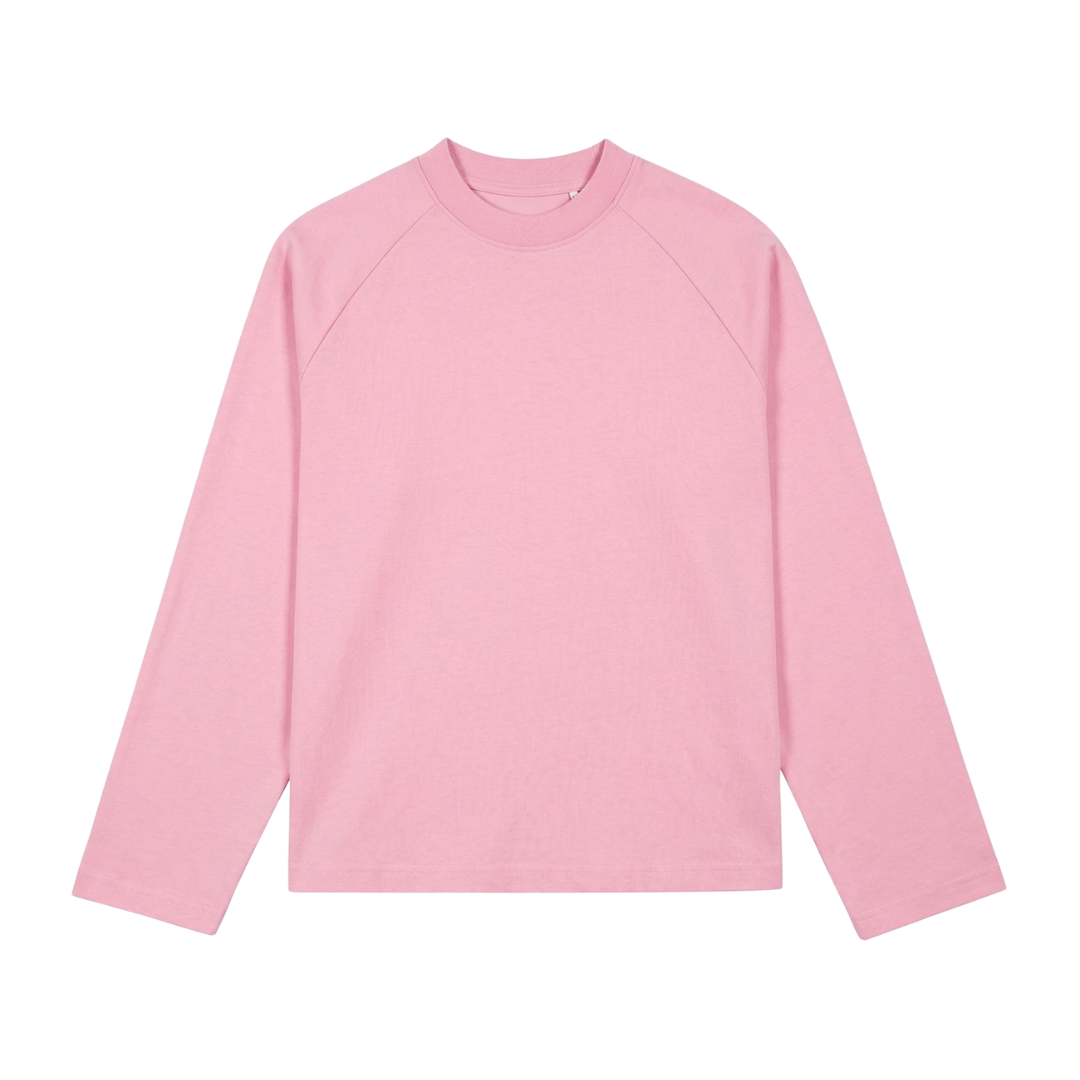 RAGLAN CROPPED TEE - MUTED ROSE PINK
