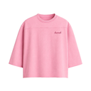OVERSIZED BOXY RUGGED T-SHIRT - PINK HARAH