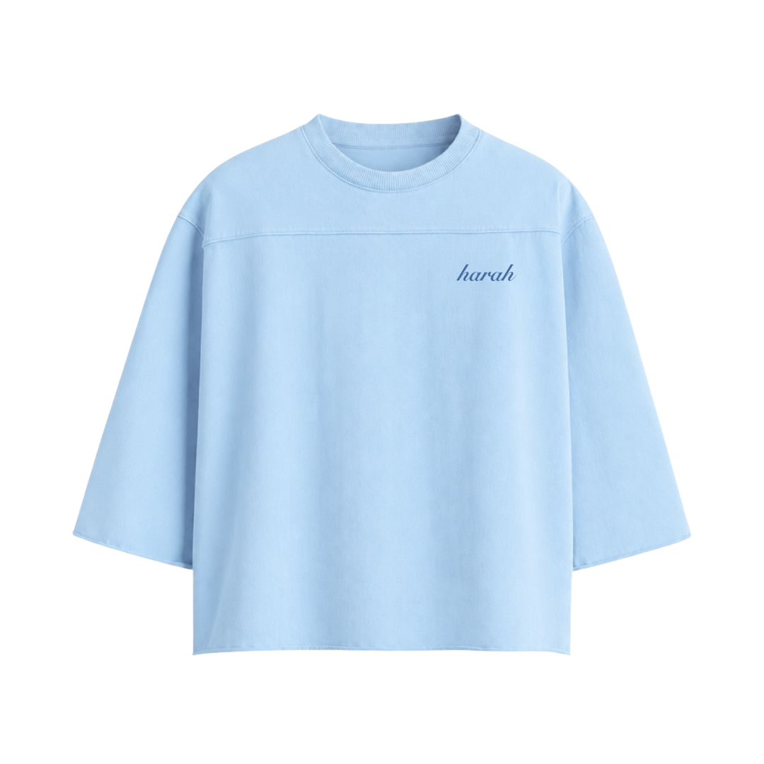 OVERSIZED BOXY RUGGED T-SHIRT - BLUE