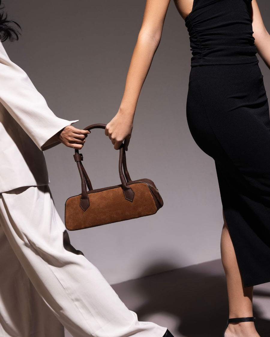 THE BAGUETTE - SUEDE BROWN
