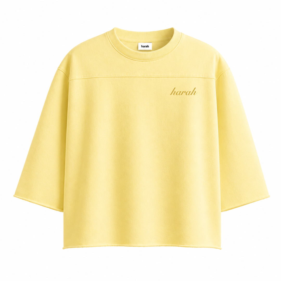 OVERSIZED BOXY RUGGED T-SHIRT - YELLOW