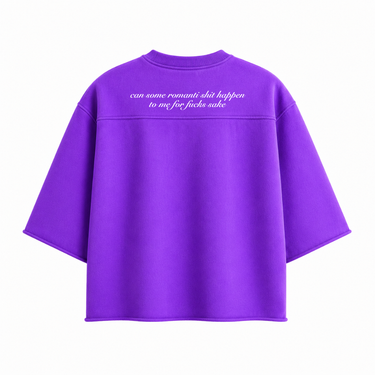 OVERSIZED BOXY RUGGED T-SHIRT - PURPLE