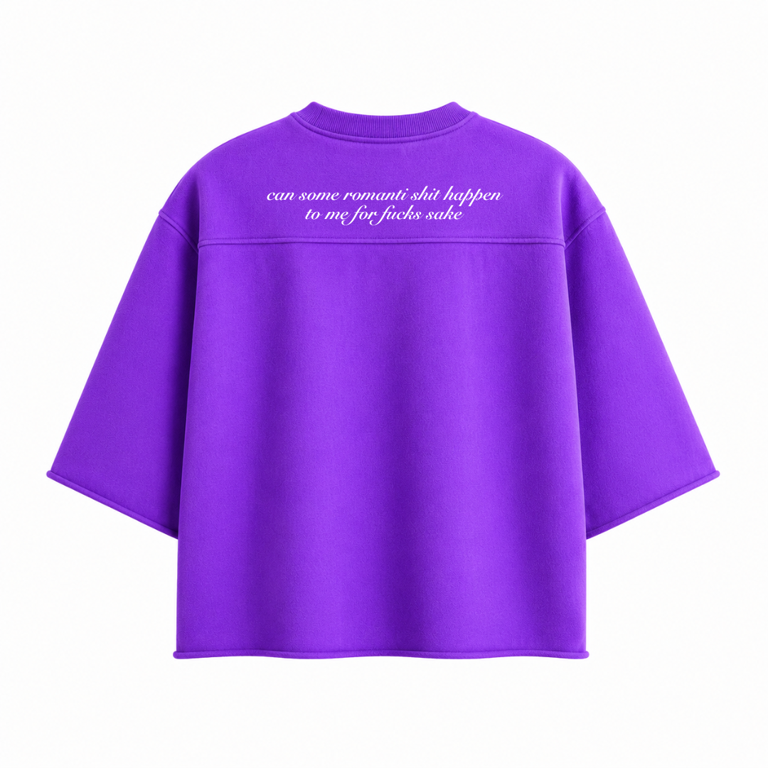 OVERSIZED BOXY RUGGED T-SHIRT - PURPLE