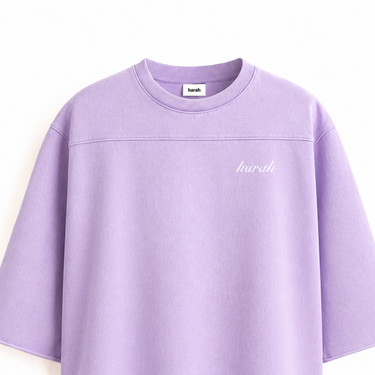 OVERSIZED BOXY RUGGED T-SHIRT - LAVENDER