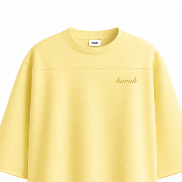 OVERSIZED BOXY RUGGED T-SHIRT - YELLOW
