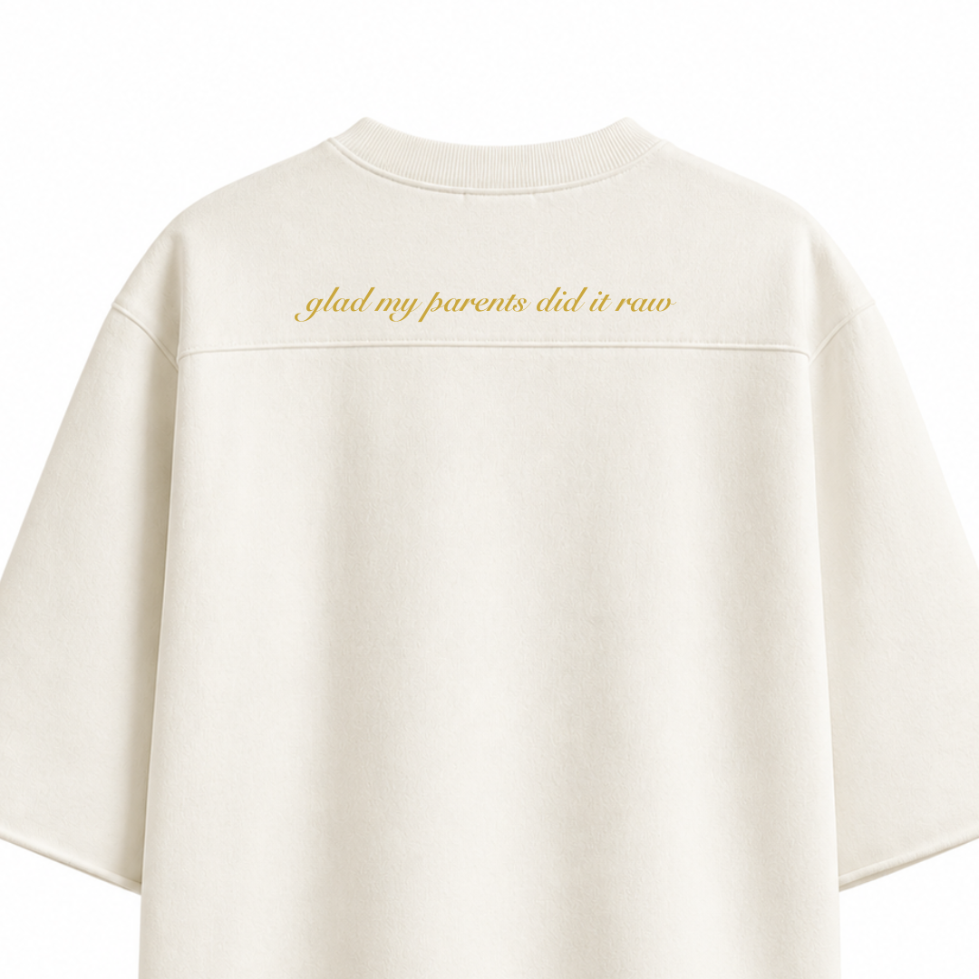 OVERSIZED BOXY RUGGED T-SHIRT - BEIGE
