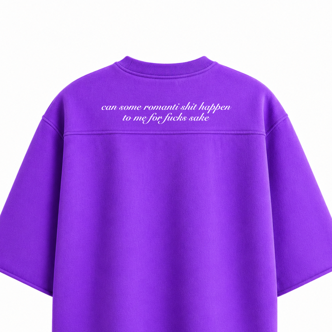 OVERSIZED BOXY RUGGED T-SHIRT - PURPLE