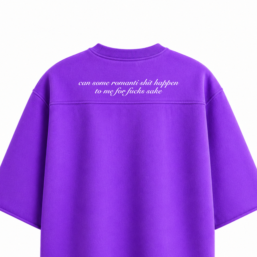 OVERSIZED BOXY RUGGED T-SHIRT - PURPLE