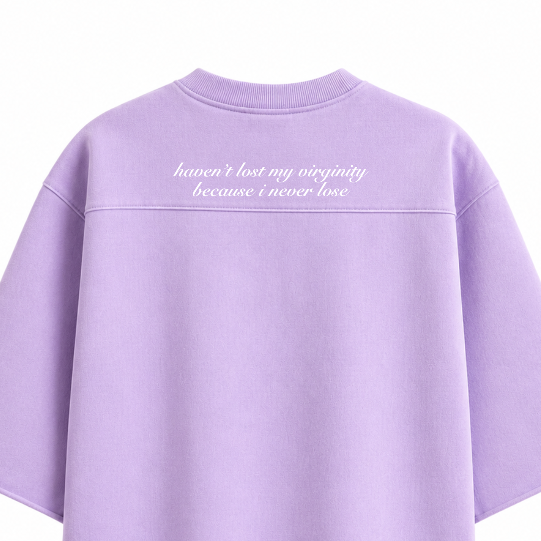 OVERSIZED BOXY RUGGED T-SHIRT - LAVENDER