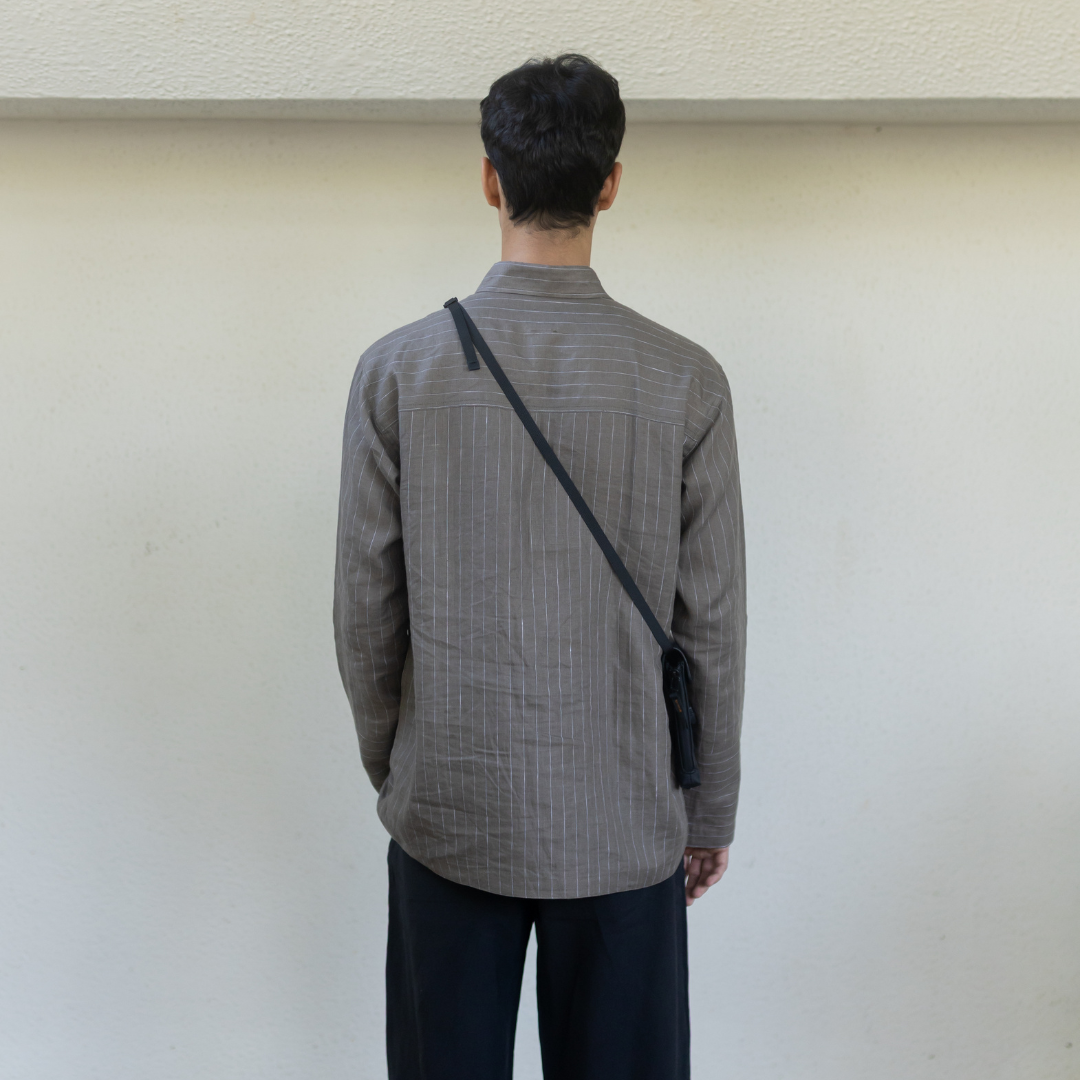 STONE PINSTRIPE SHIRT