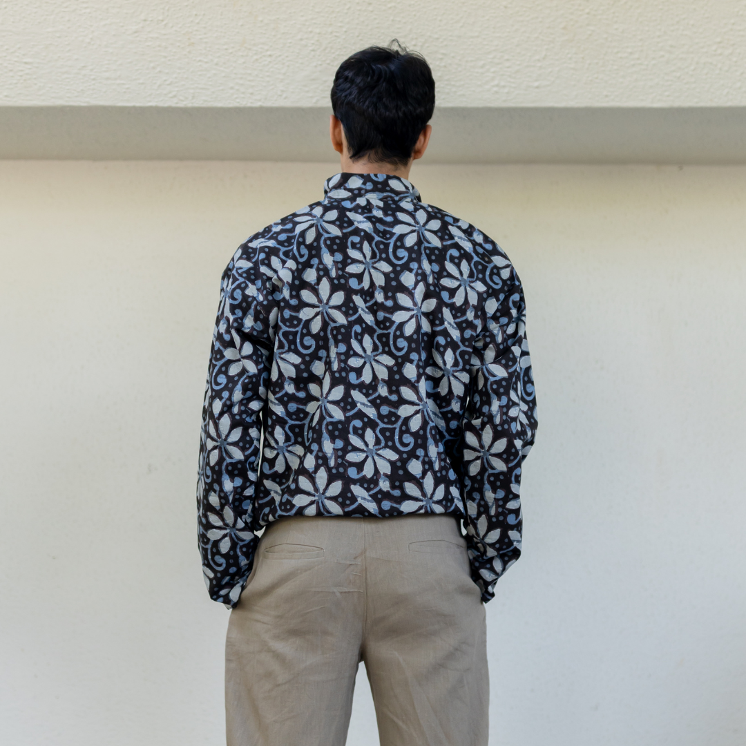 BATIK GATHERED HEM SHIRT