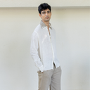 IVORY DOUBLE COLLAR EMBROIDERED SHIRT ANN STUDIOS