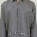 STONE PINSTRIPE SHIRT ANN STUDIOS