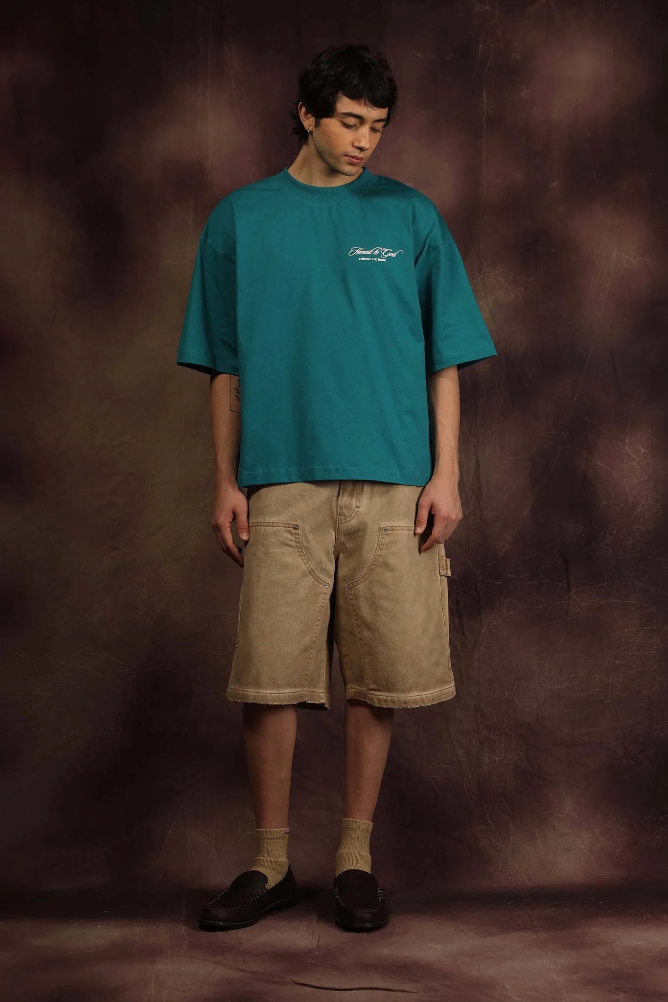 TEAL LUTYENS BOX FIT TEE
