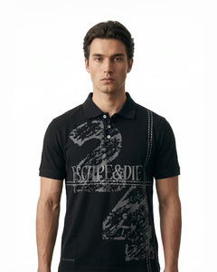 ESCAPE BLACK POLO TEE