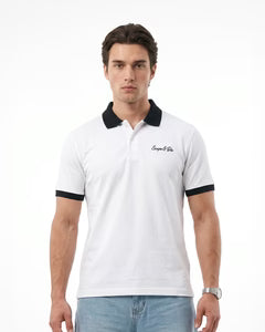 ESCAPE WHITE POLO TEE