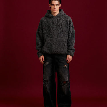 POLAR FLEECE HOODIE - VINTAGE GRAY