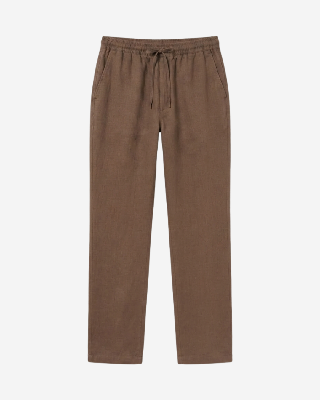 MOCHA PULL ON LINEN PANTS