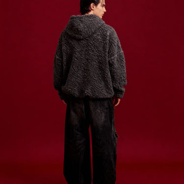 POLAR FLEECE HOODIE - VINTAGE GRAY