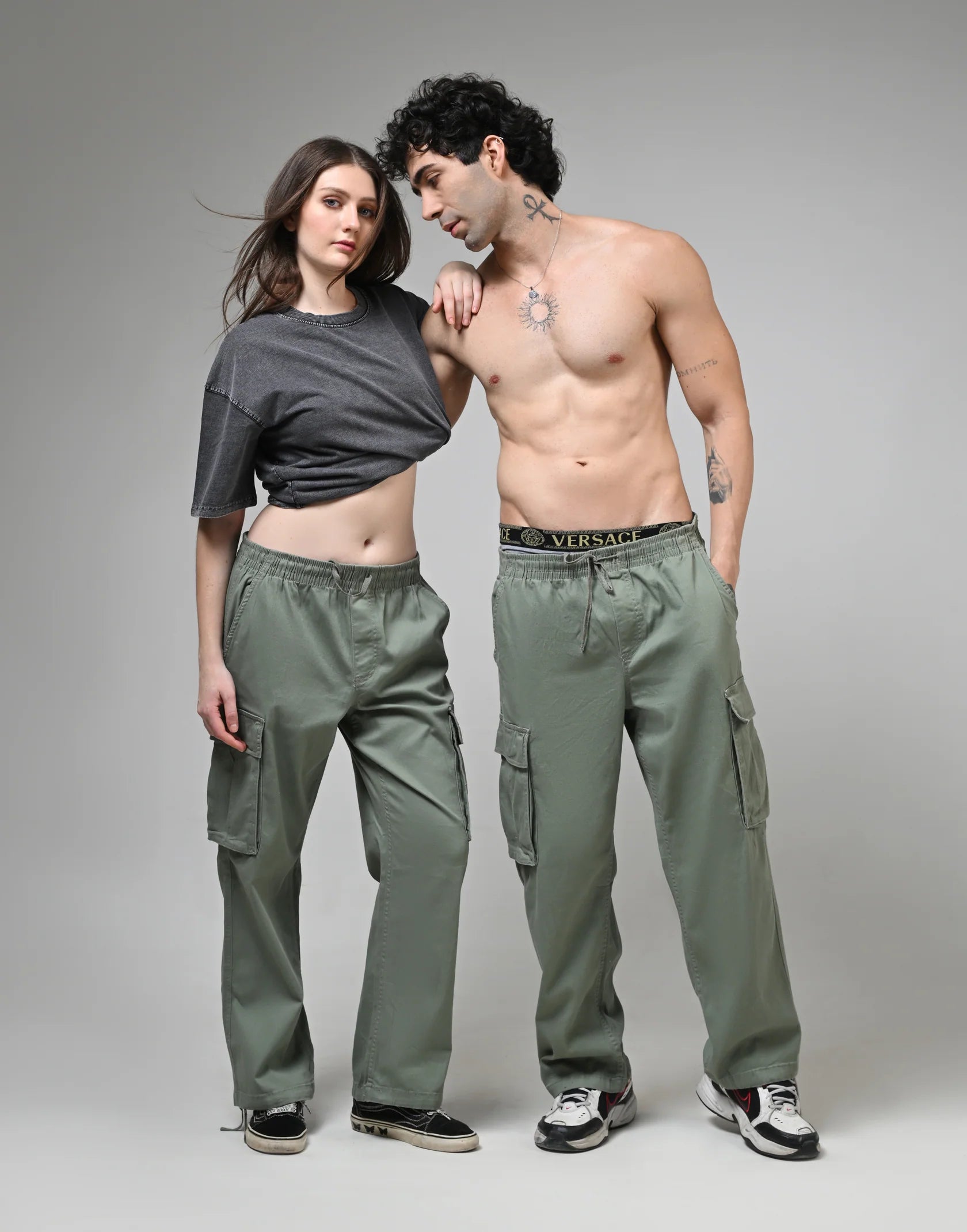 OLIVE CARGO PANTS