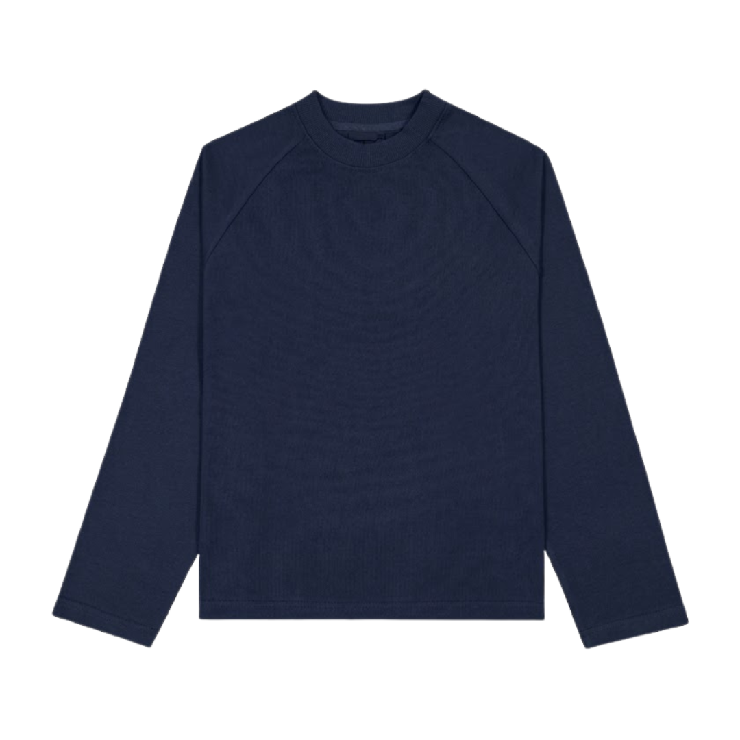RAGLAN CROPPED TEE - NAVY