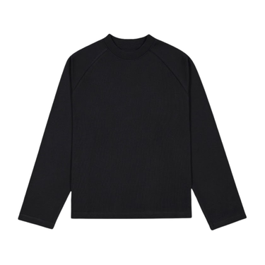 RAGLAN CROPPED TEE - BLACK