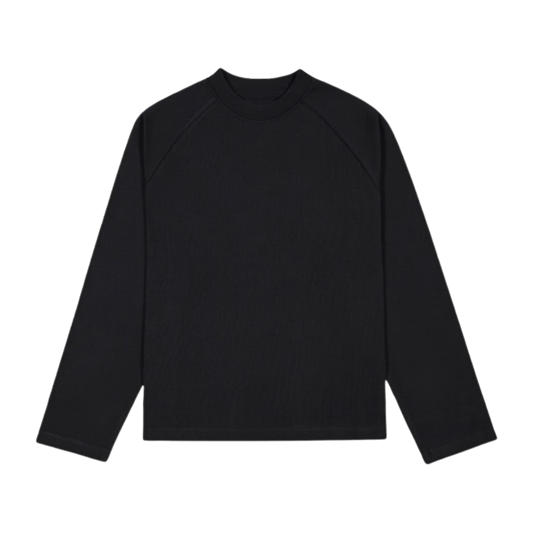 RAGLAN CROPPED TEE - BLACK – Copn India Marketplace