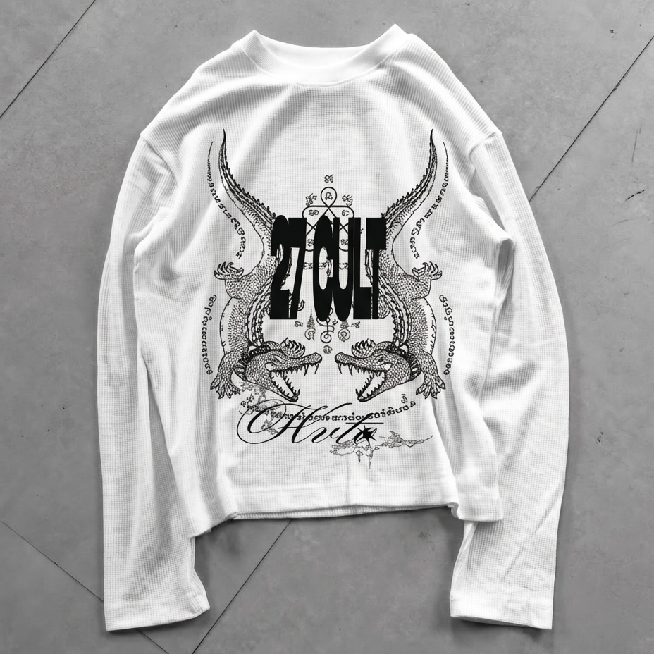 27 CULT WAFFLE KNIT TEE