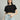 BLACK SIGNATURE CROPPED TEE