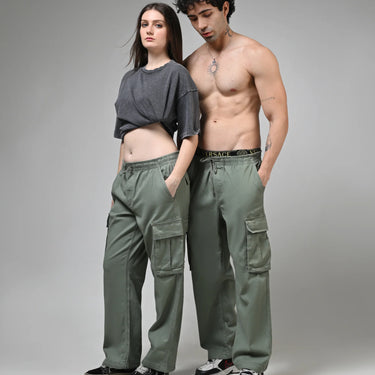 OLIVE CARGO PANTS
