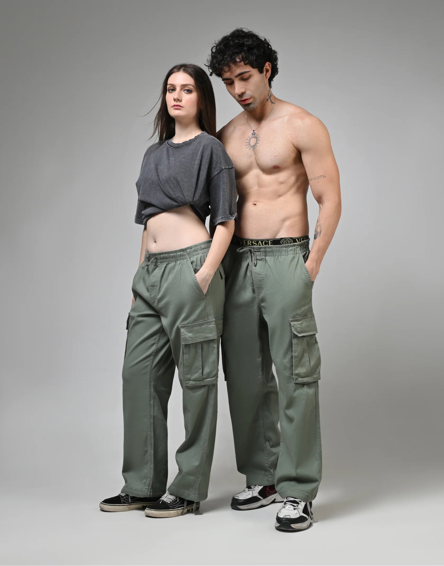 OLIVE CARGO PANTS