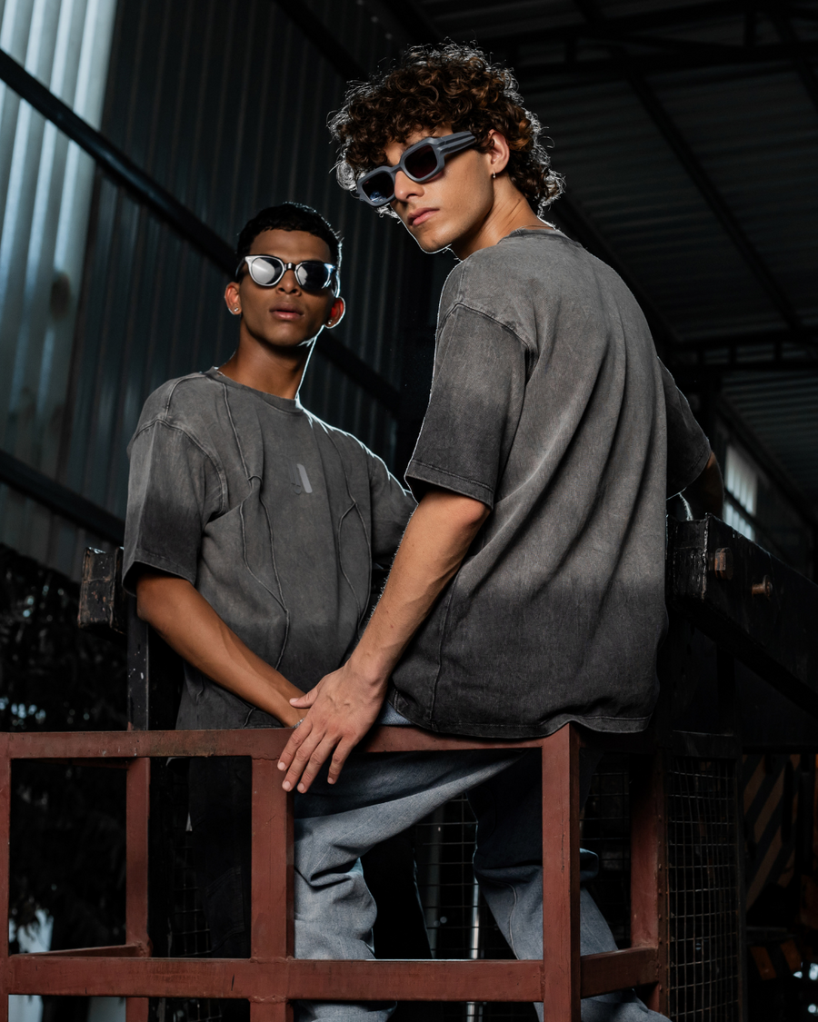 GREY THREADBARE TEE