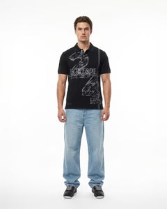 ESCAPE BLACK POLO TEE