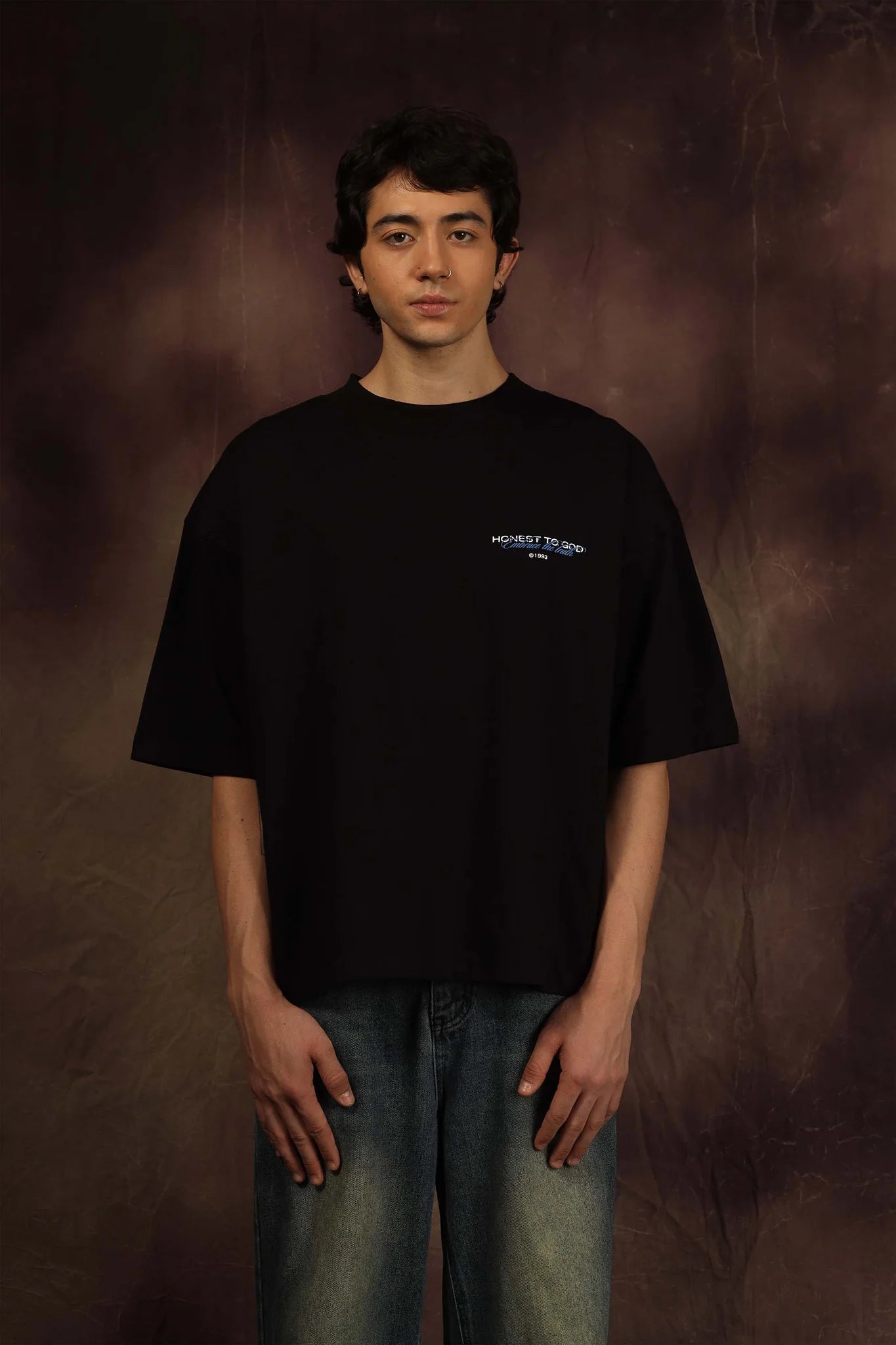 1993 EMBRACE BOX FIT TEE - BLACK