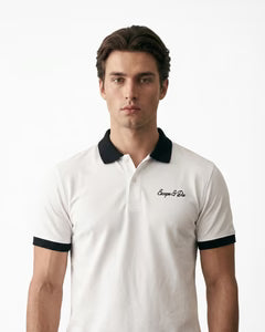 ESCAPE WHITE POLO TEE