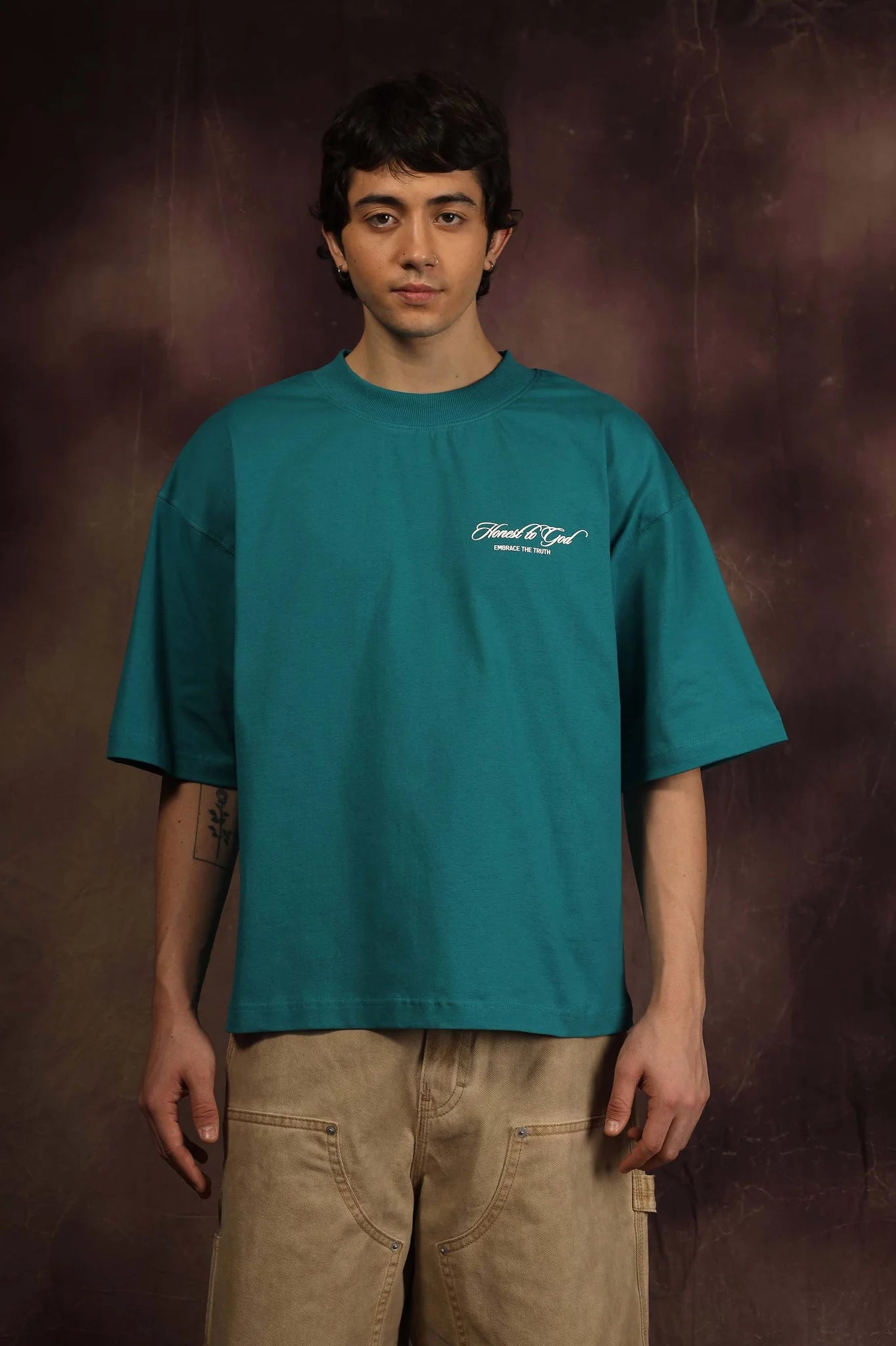 TEAL LUTYENS BOX FIT TEE