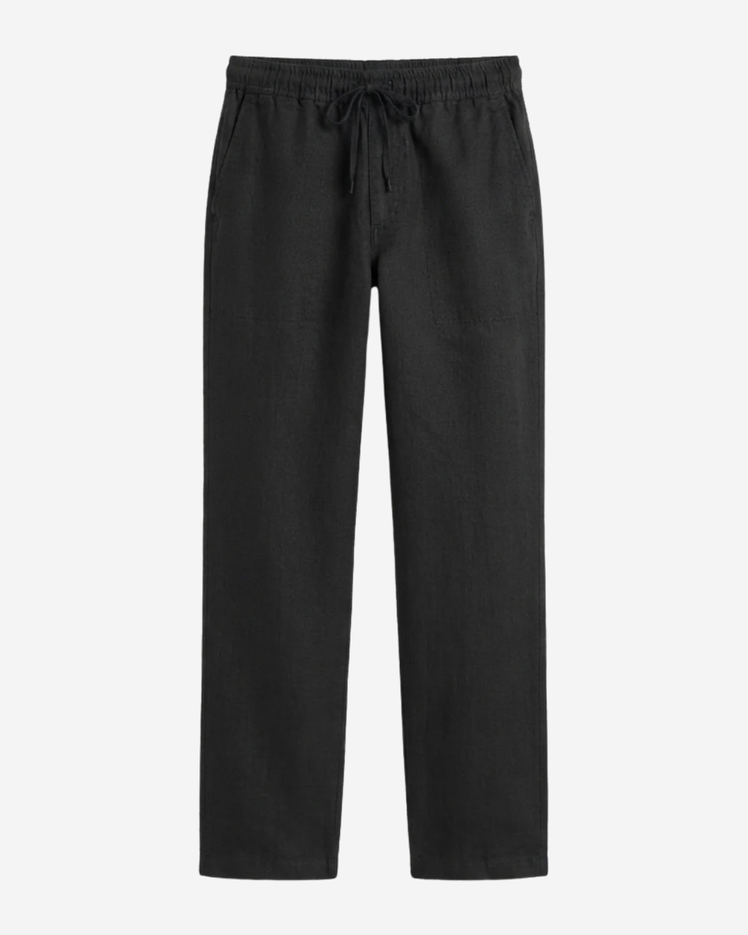 MIDNIGHT BLACK PULL ON LINEN PANTS