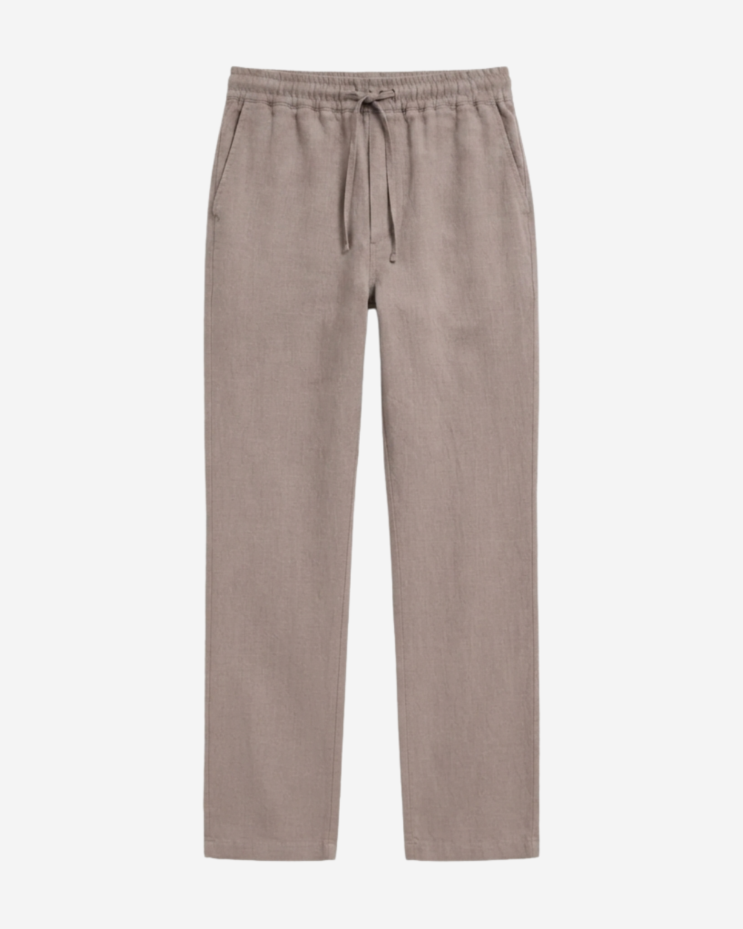 STONE GREY PULL ON LINEN PANTS