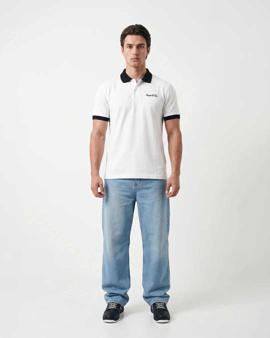 ESCAPE WHITE POLO TEE