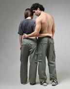 OLIVE CARGO PANTS