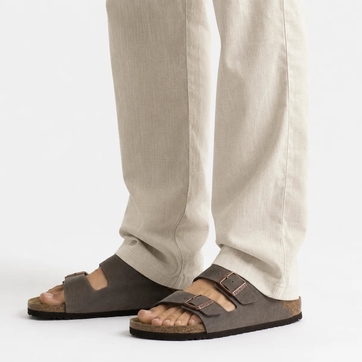 SAND BEIGE PULL ON LINEN PANTS