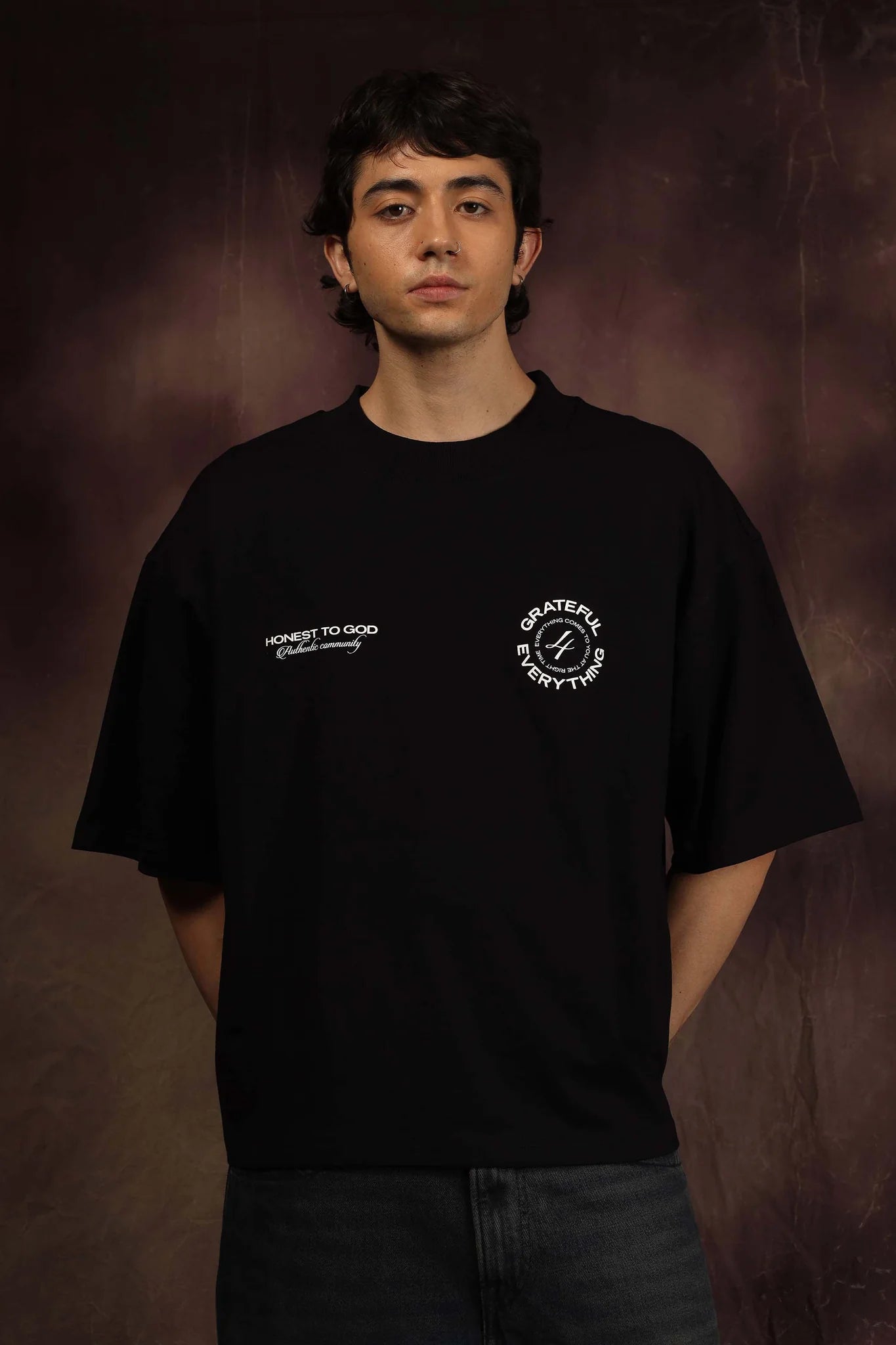 GRATEFUL BOX FIT TEE - BLACK