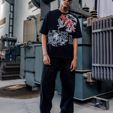 ANGEL GREY PATCH TEE