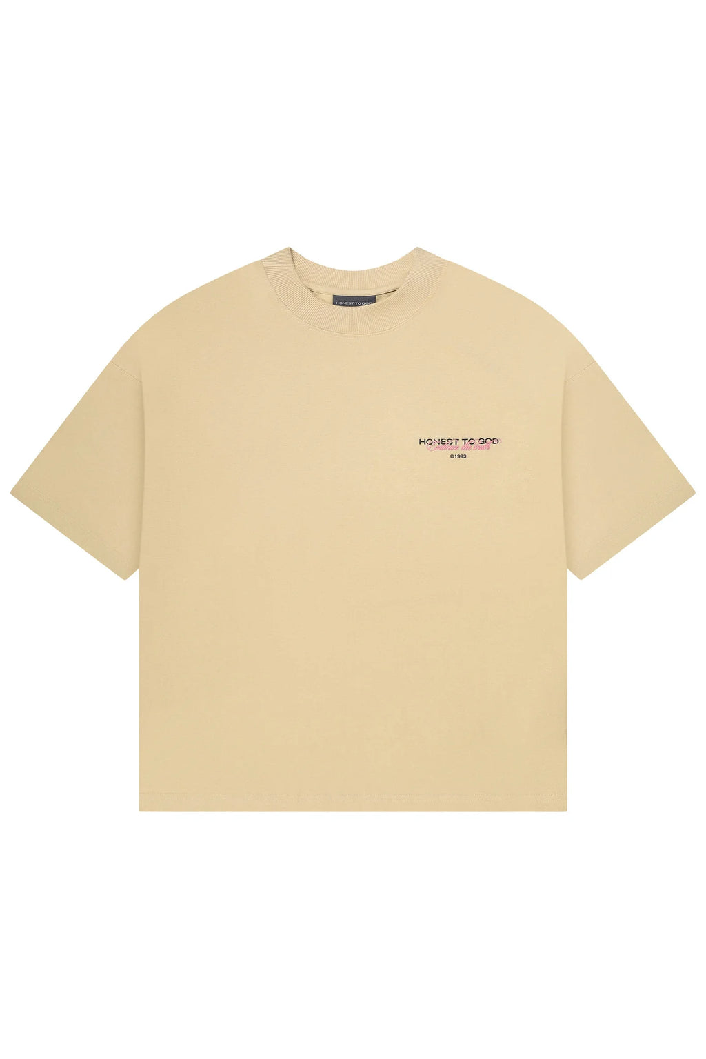 1993 EMBRACE BOX FIT TEE - BEIGE